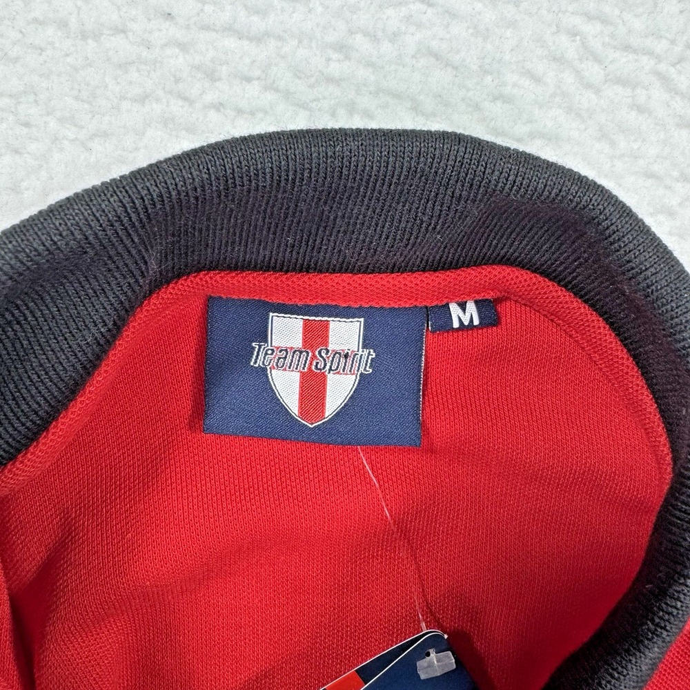 Team Spirit Polo Shirt Mens M Red Manchester England Soccer Sport 10 NWT - Picture 4 of 8